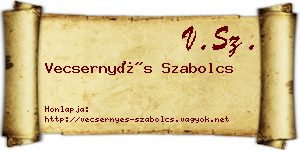 Vecsernyés Szabolcs névjegykártya
